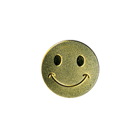 Gold Smiling Face badge (pack of 5)