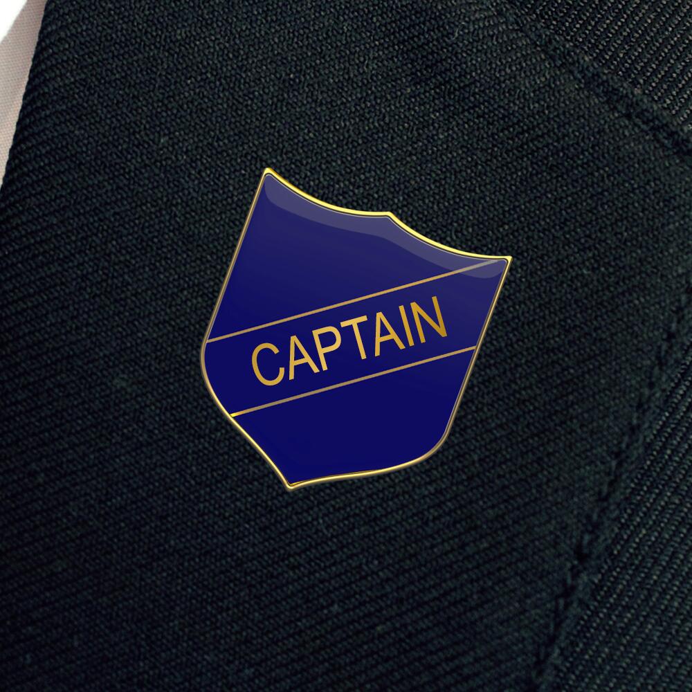CAPTAIN classic shield badge (pack of 5)