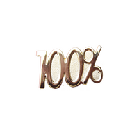 Gold 100% badge (pack of 5)