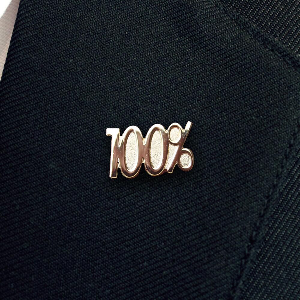 Gold 100% badge (pack of 5) - Image 2