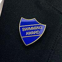 SWIMMING AWARD shield badge (pack of 5)
