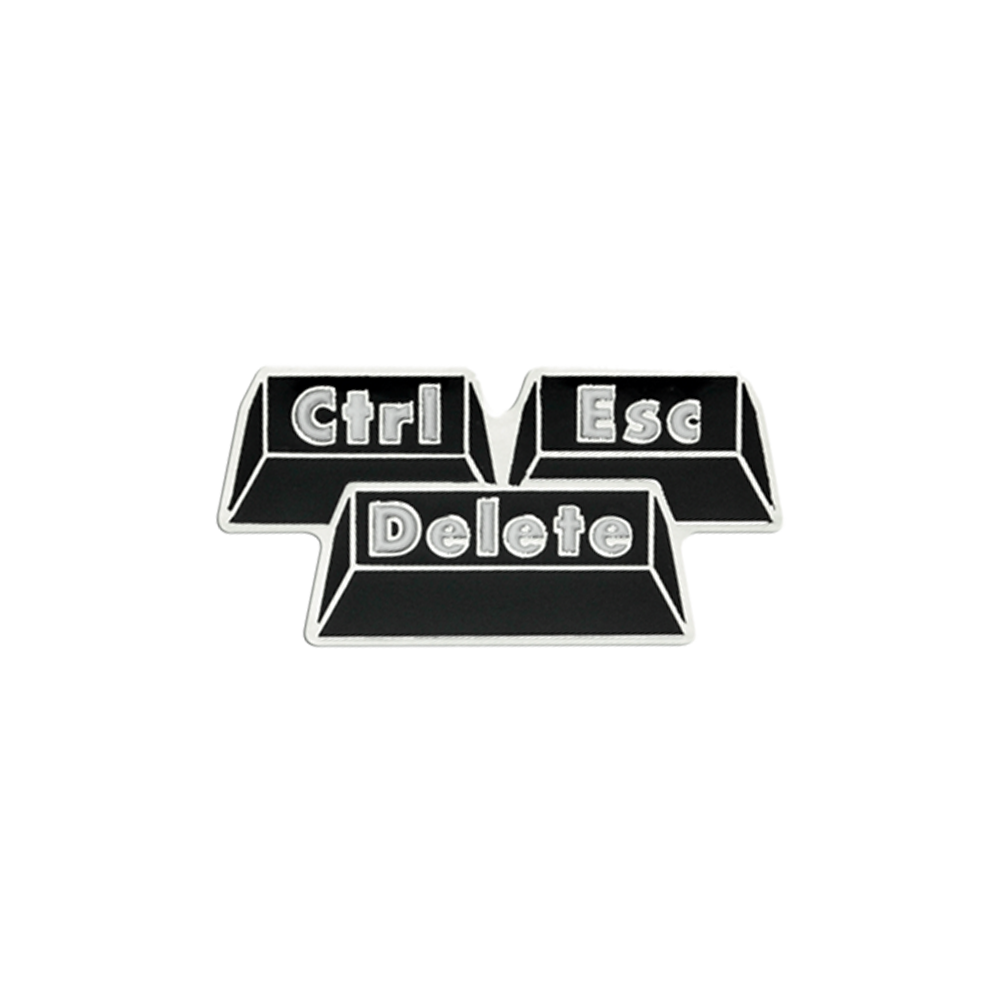 Control, Escape, Delete Enamel Badge