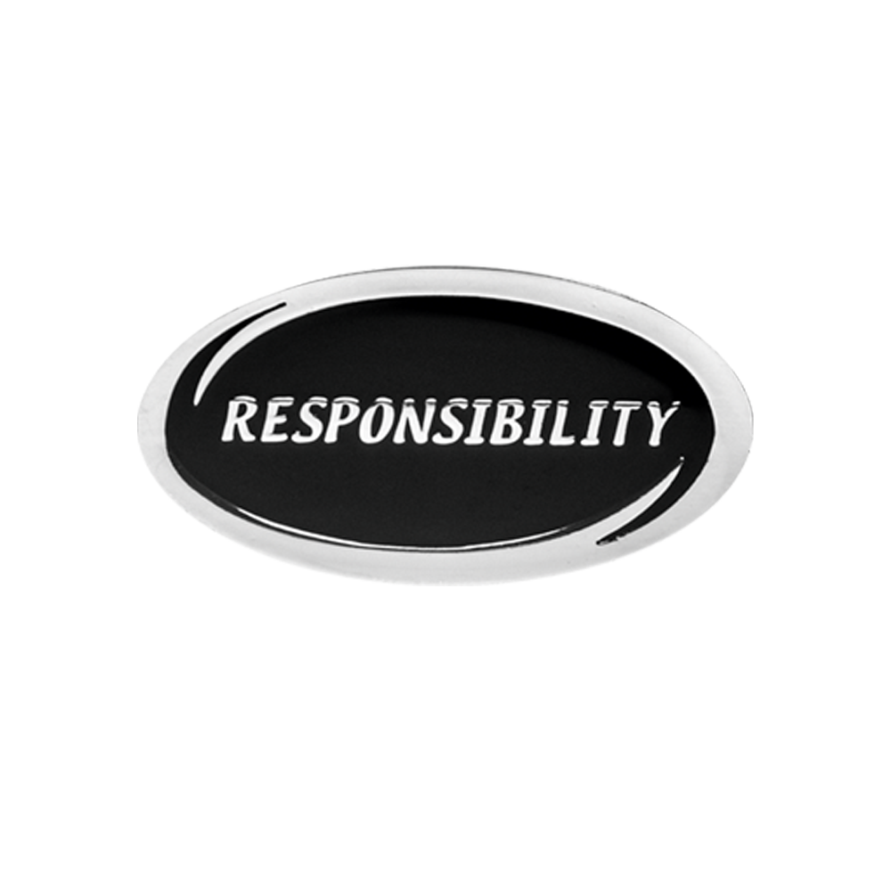 Responsibility 'Values' enamel badge