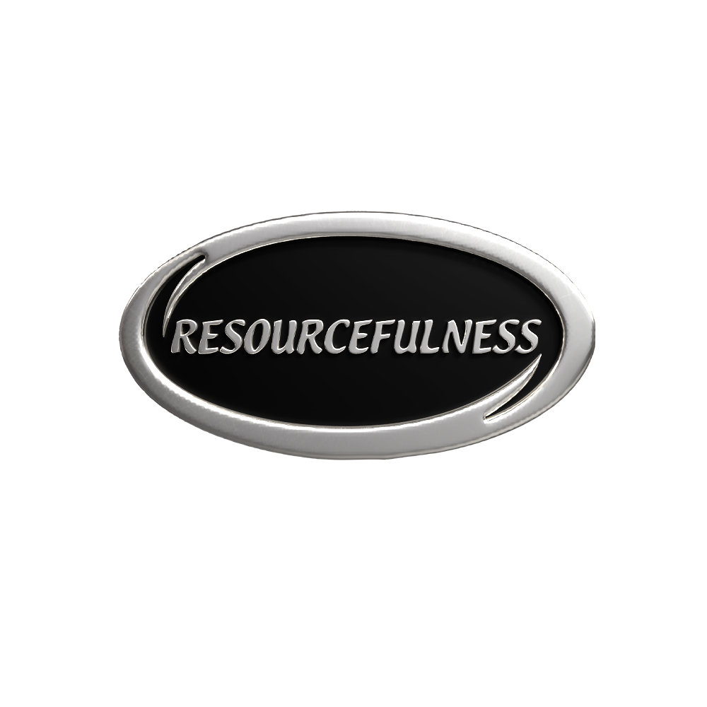 Resourcefulness 'Values' enamel badge