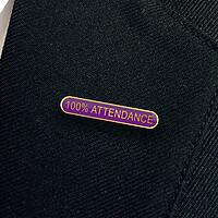 100% ATTENDANCE bar badge (pack of 5)