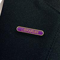 LIBRARIAN bar badge (pack of 5)