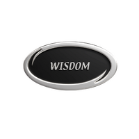 WISDOM oval value badge