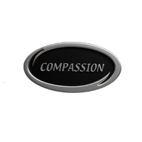Compassion oval value badge