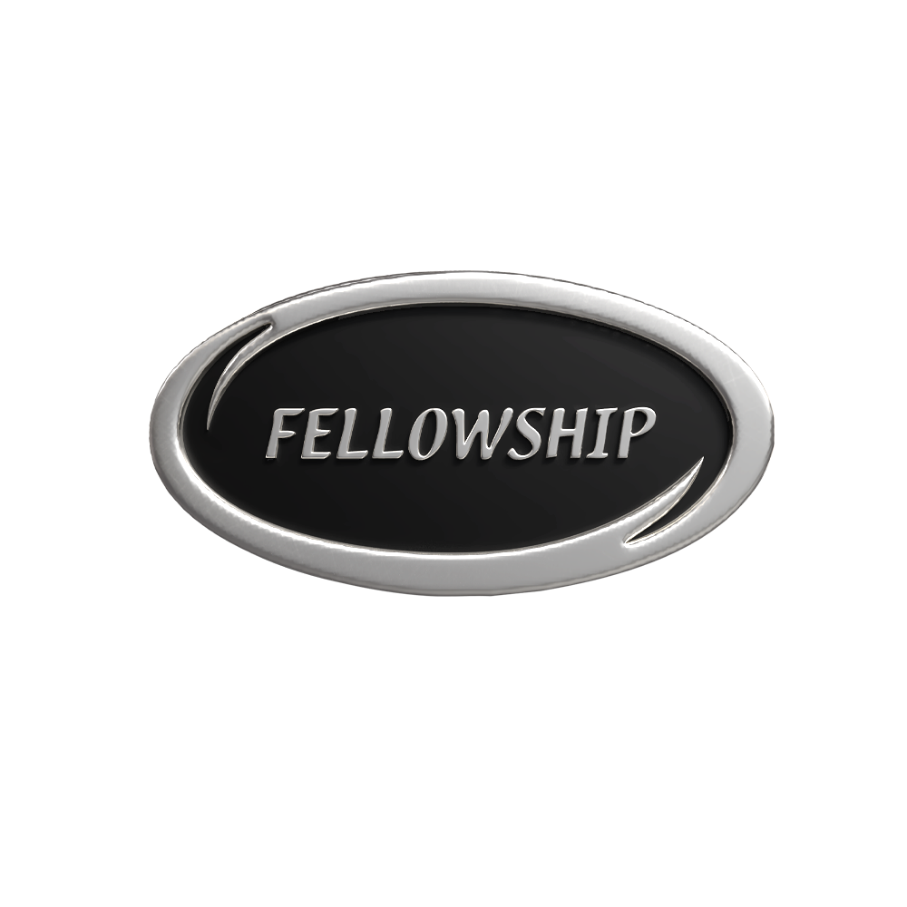 Fellowship oval value badge