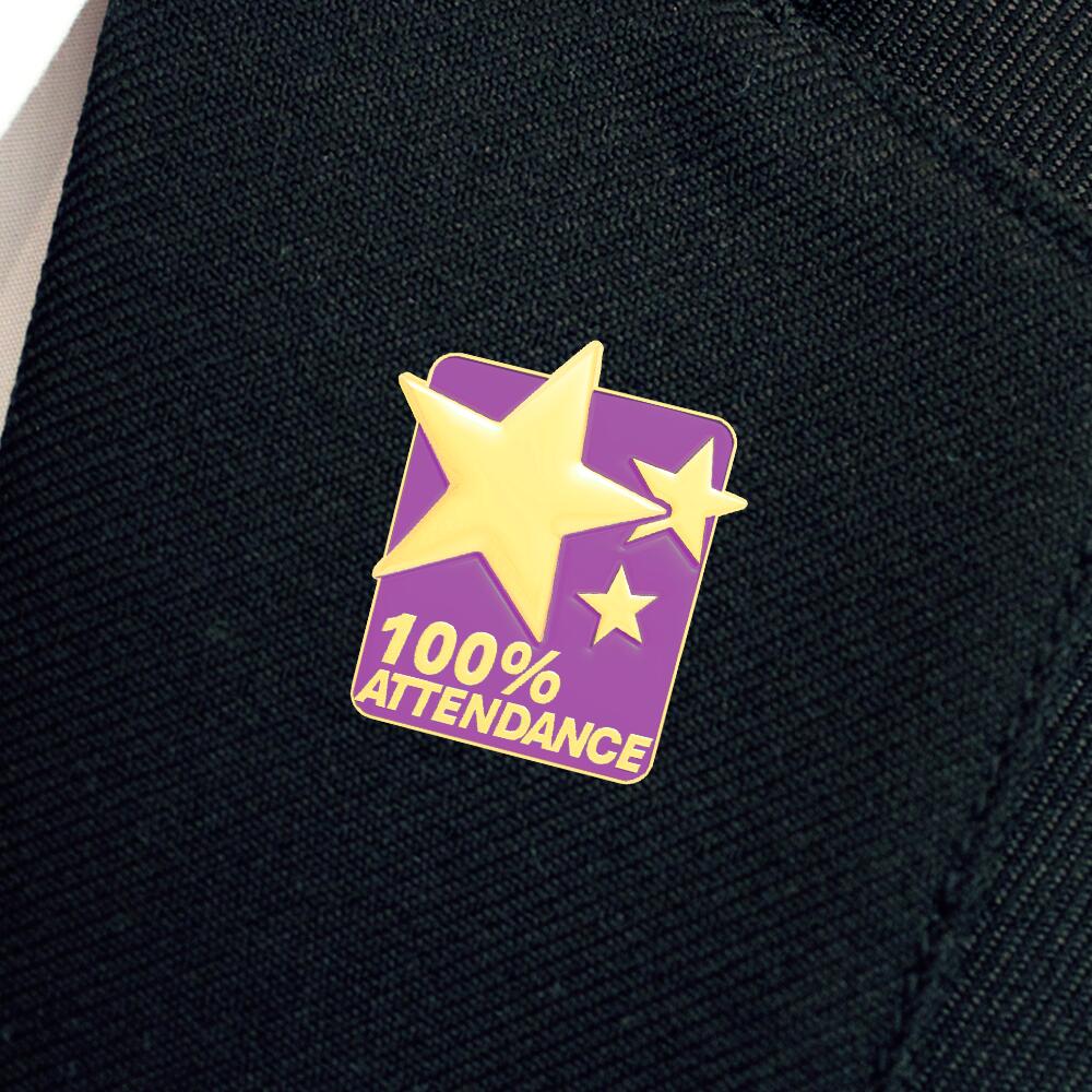 100% ATTENDANCE enamel badge (pack of 5) - Image 23
