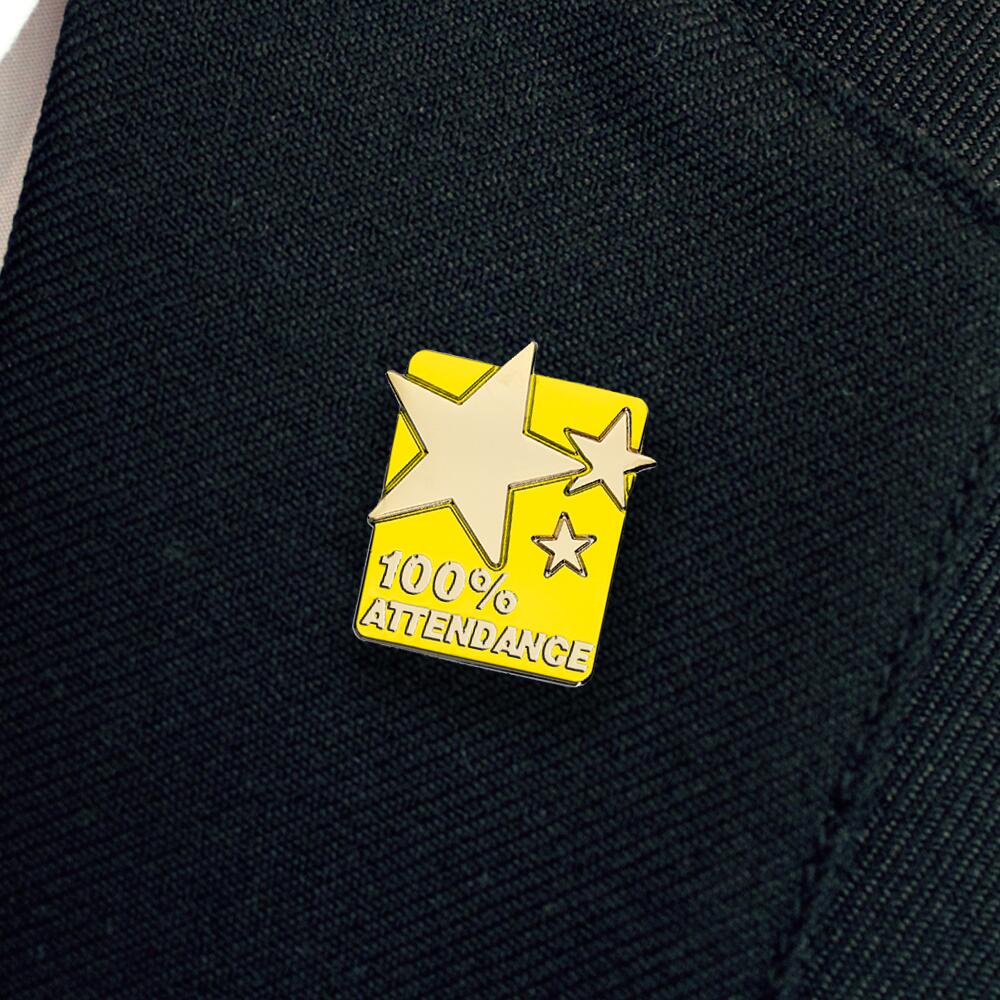 100% ATTENDANCE enamel badge (pack of 5) - Image 6