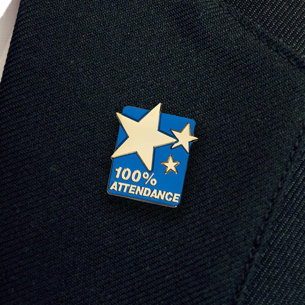 100% ATTENDANCE enamel badge (pack of 5) - Image 7
