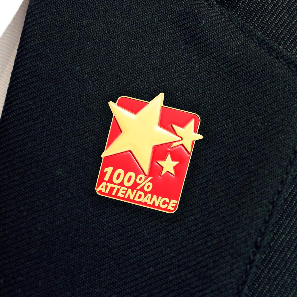 100% ATTENDANCE enamel badge (pack of 5) - Image 26