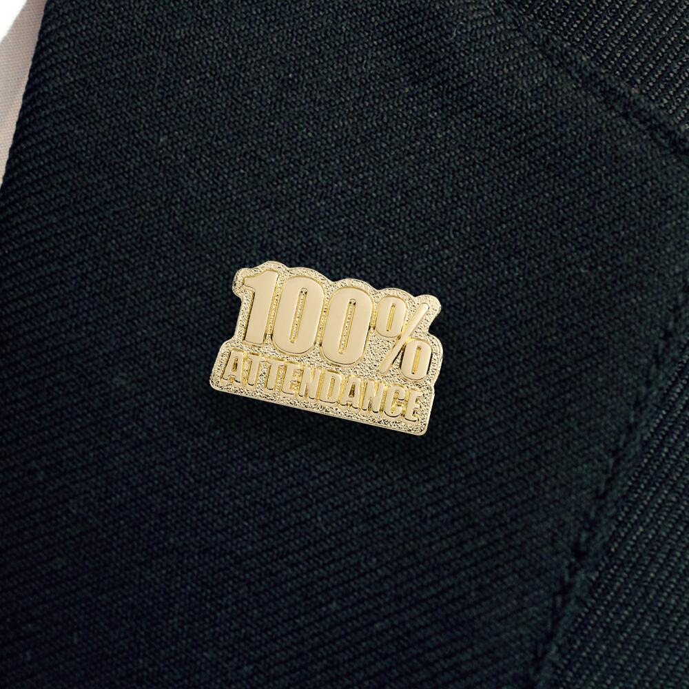 100% Attendance enamel badge - Image 2