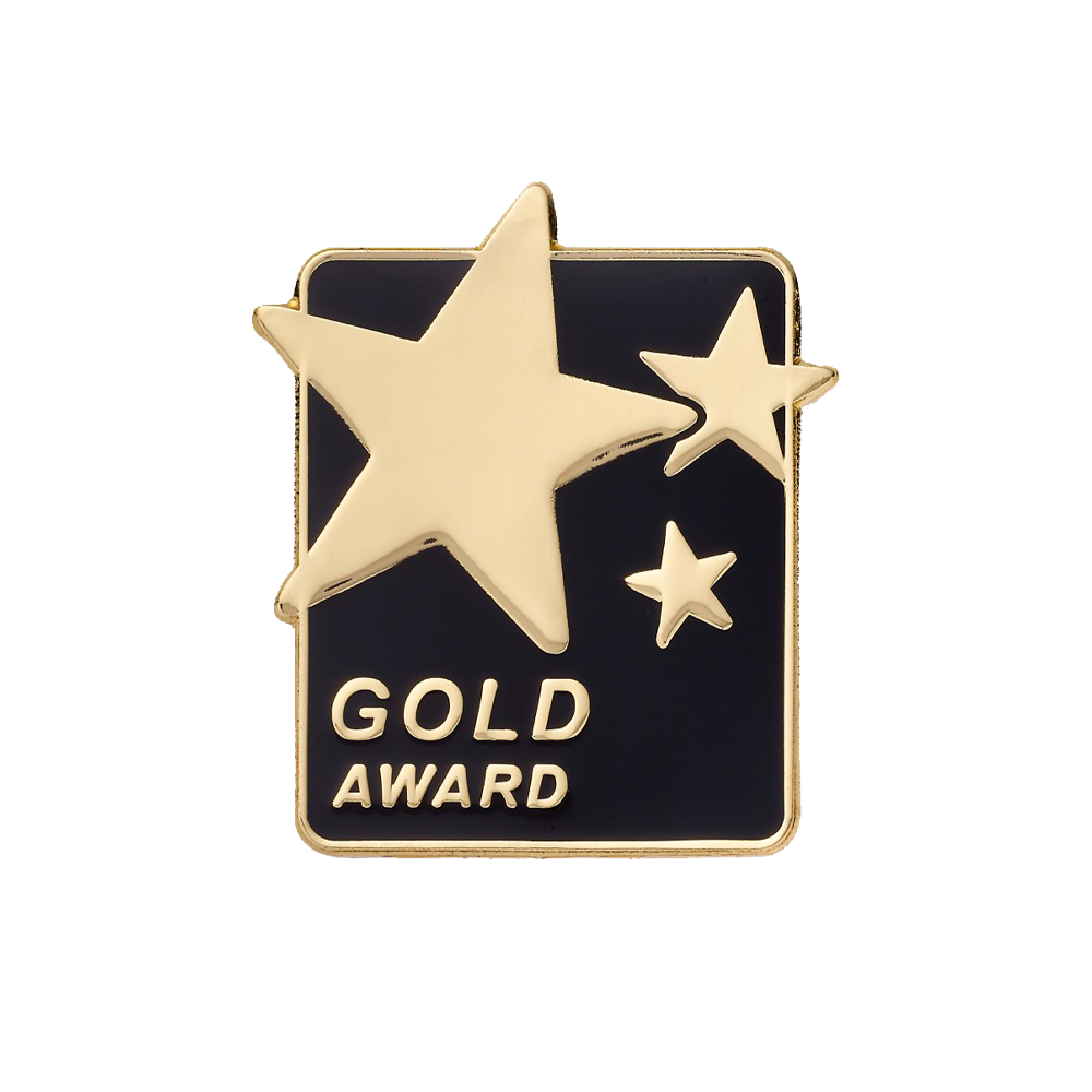 Gold Award Enamel badge Big Box