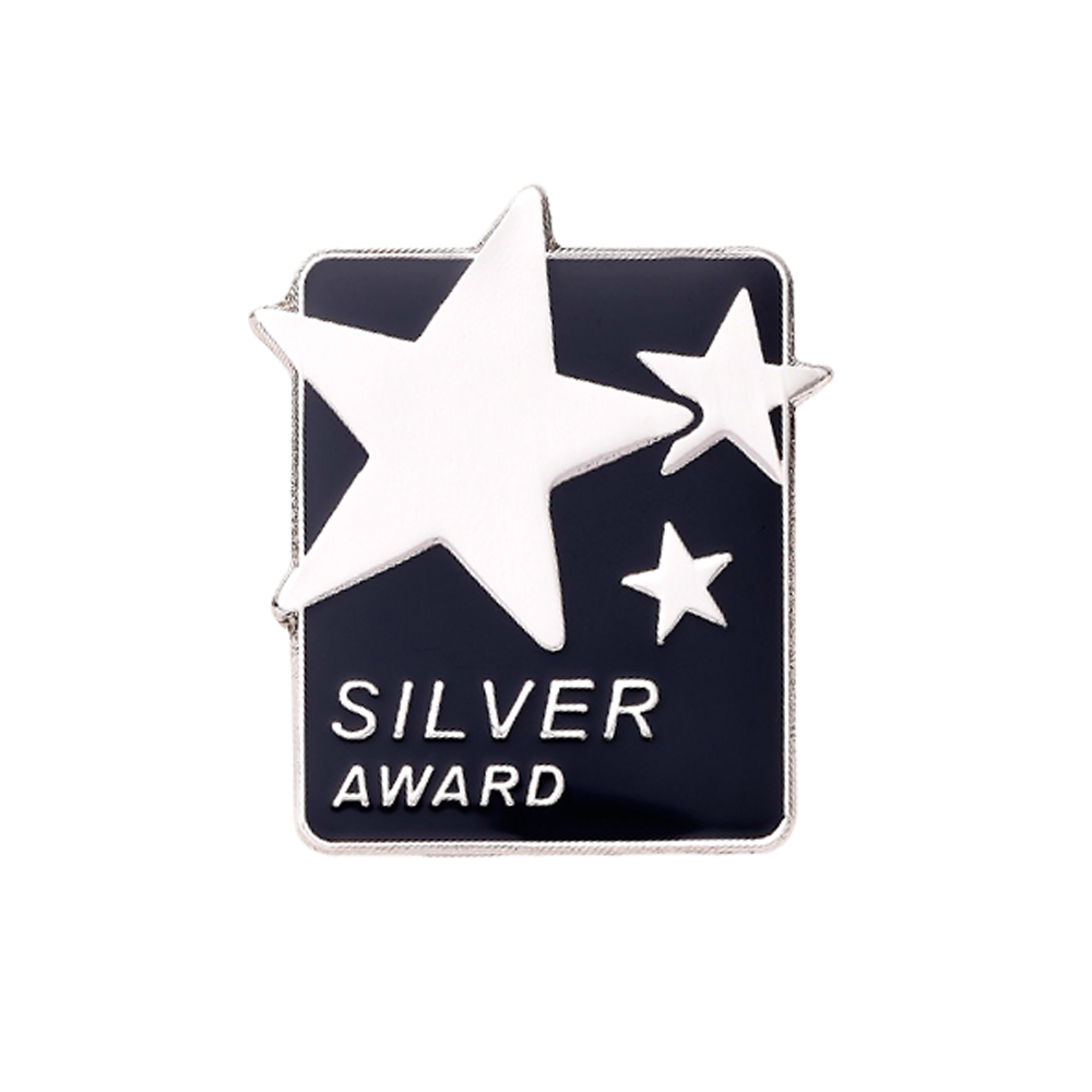 SILVER AWARD badge (pack of 5)