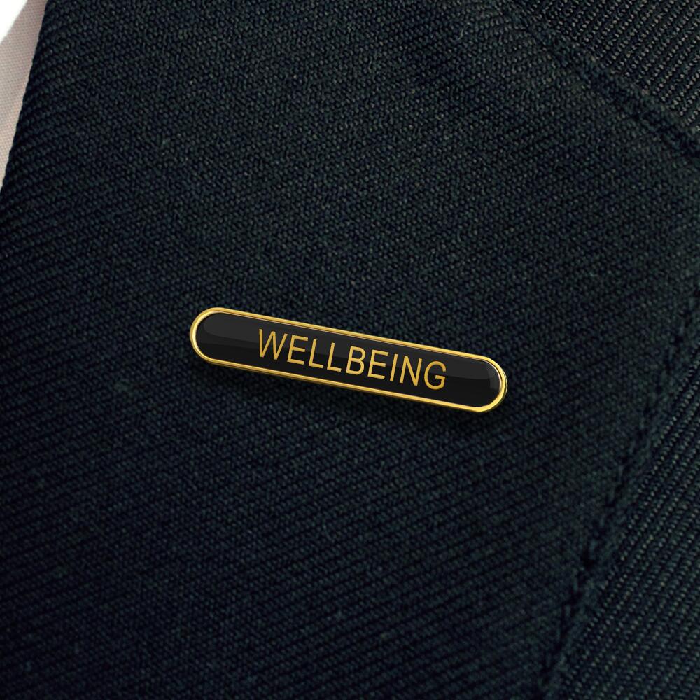 WELLBEING Badge Black (pack of 5) - Image 2