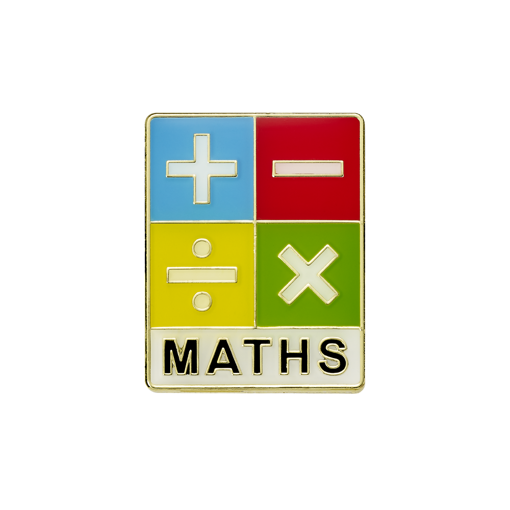 Maths Enamel badges