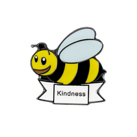 Kindness Bee Enamel Badges