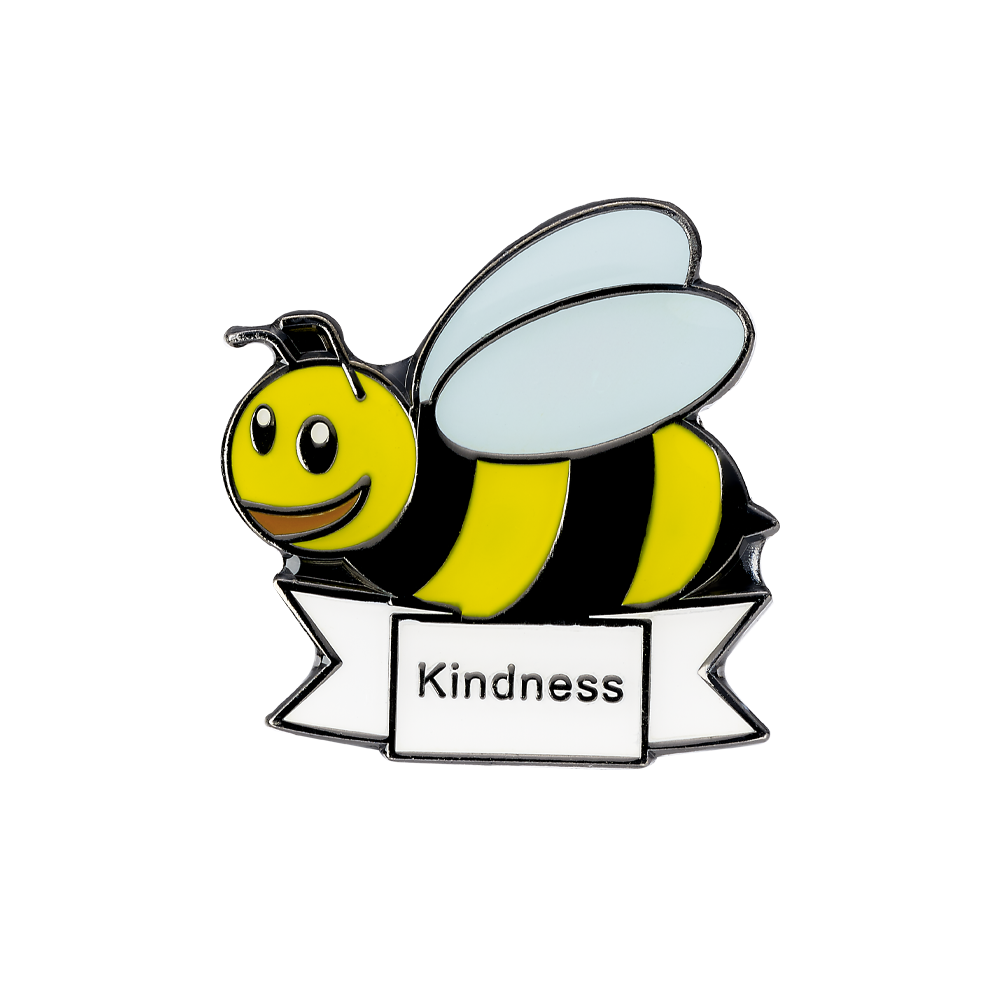 Kindness Bee Enamel Badges
