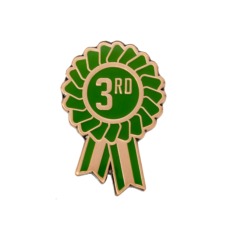 3rd Rosette Enamel Badges