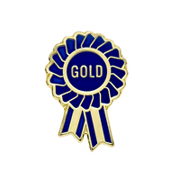 Gold Rosette Enamel Badges