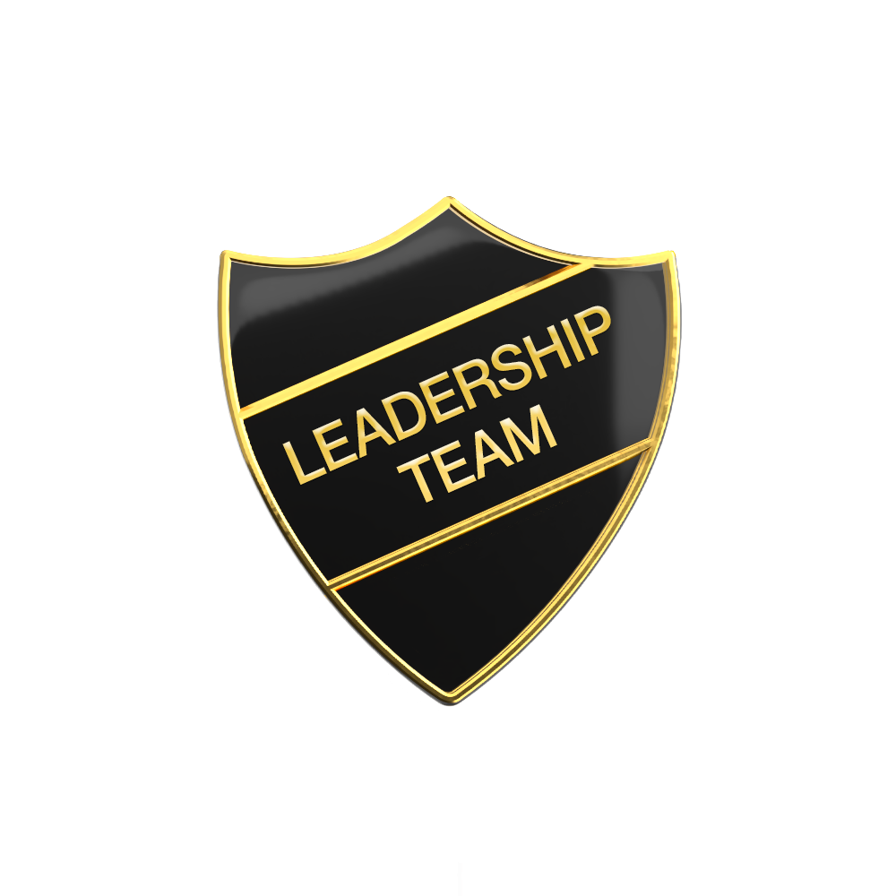 LEADERSHIP TEAM shield in black