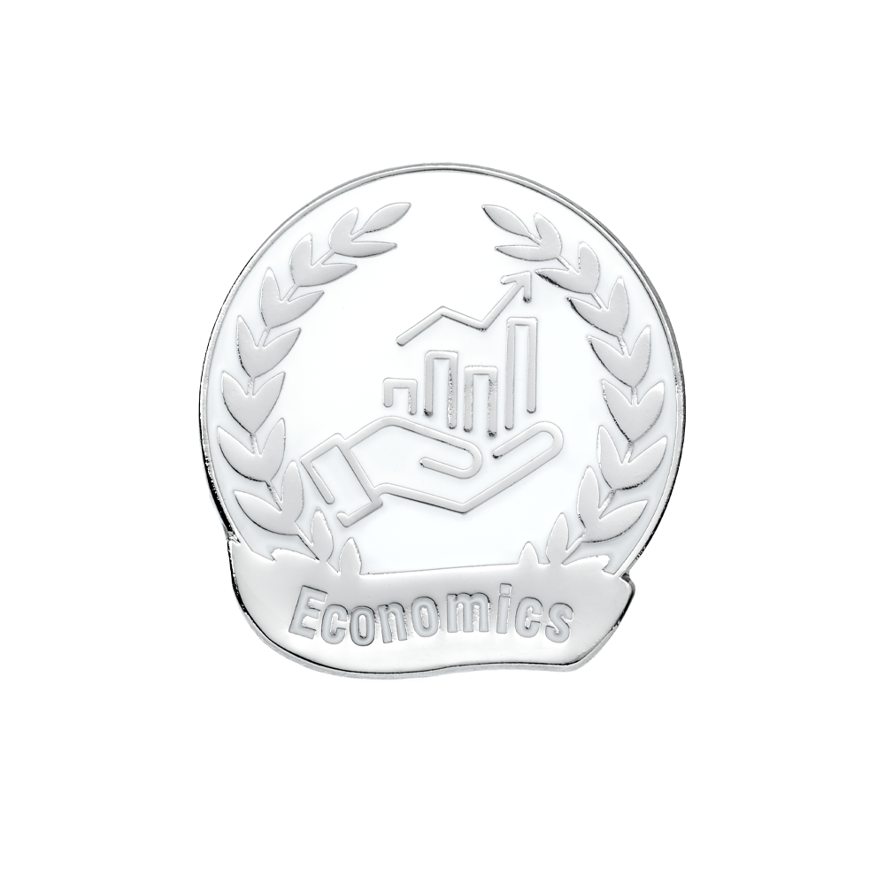 Economics Enamel badge