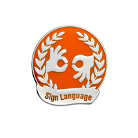 Sign Language Enamel Badges