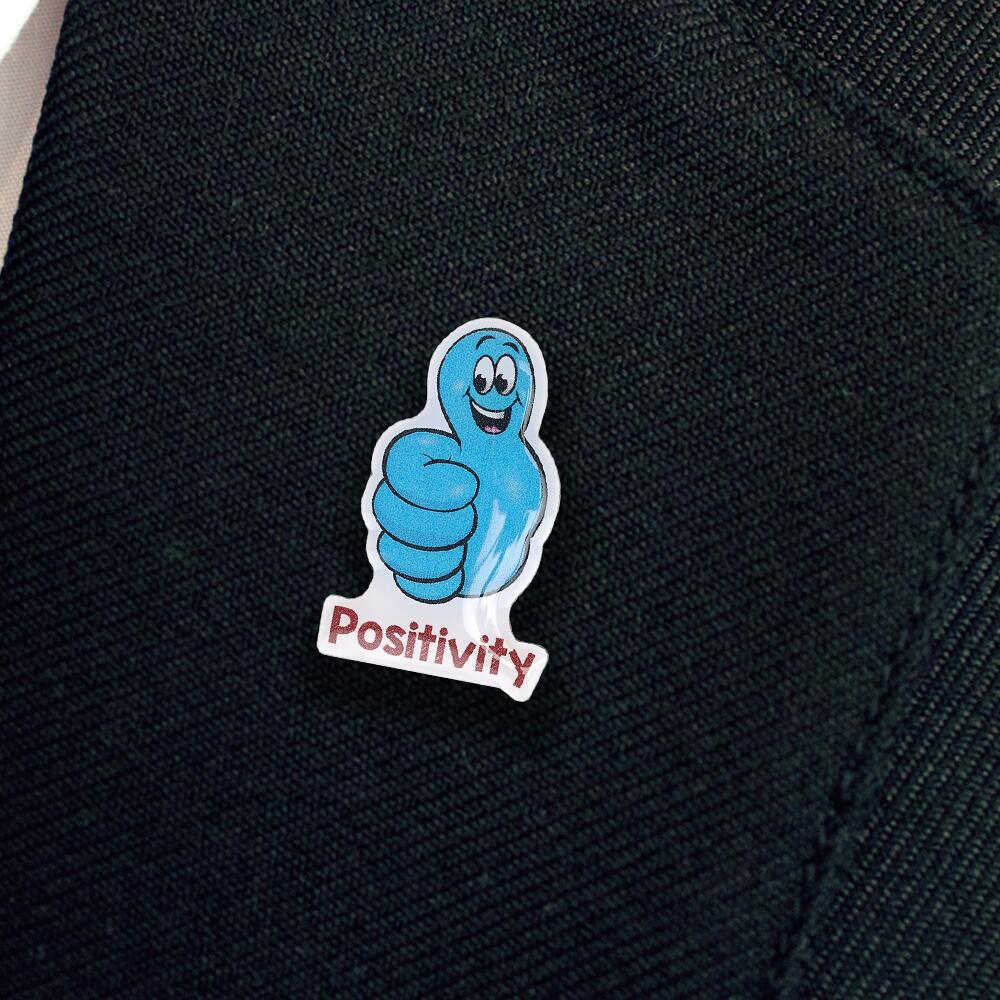 Positivity Shaped Enamel Badges - Image 2
