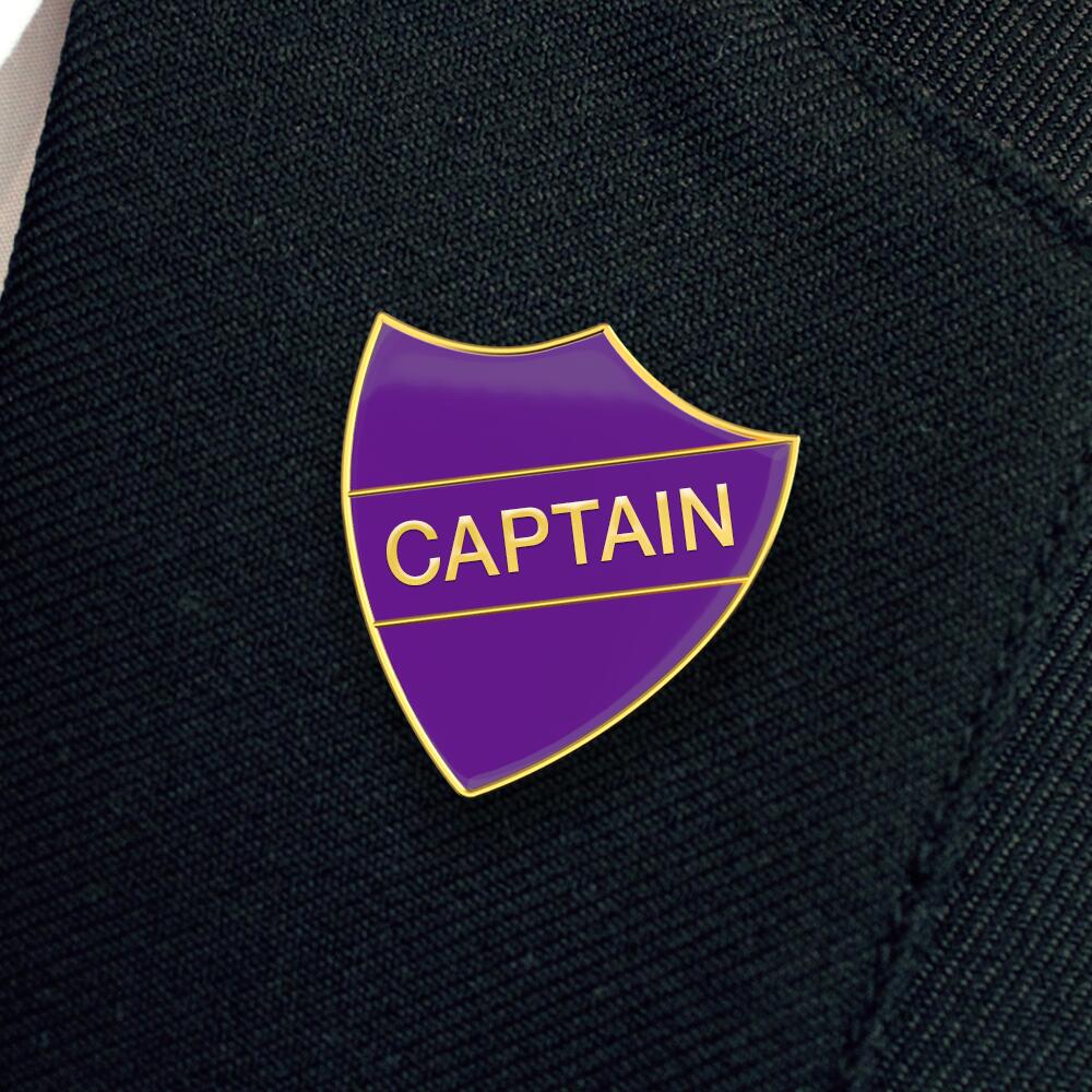 CAPTAIN shield badge (pack of 5)