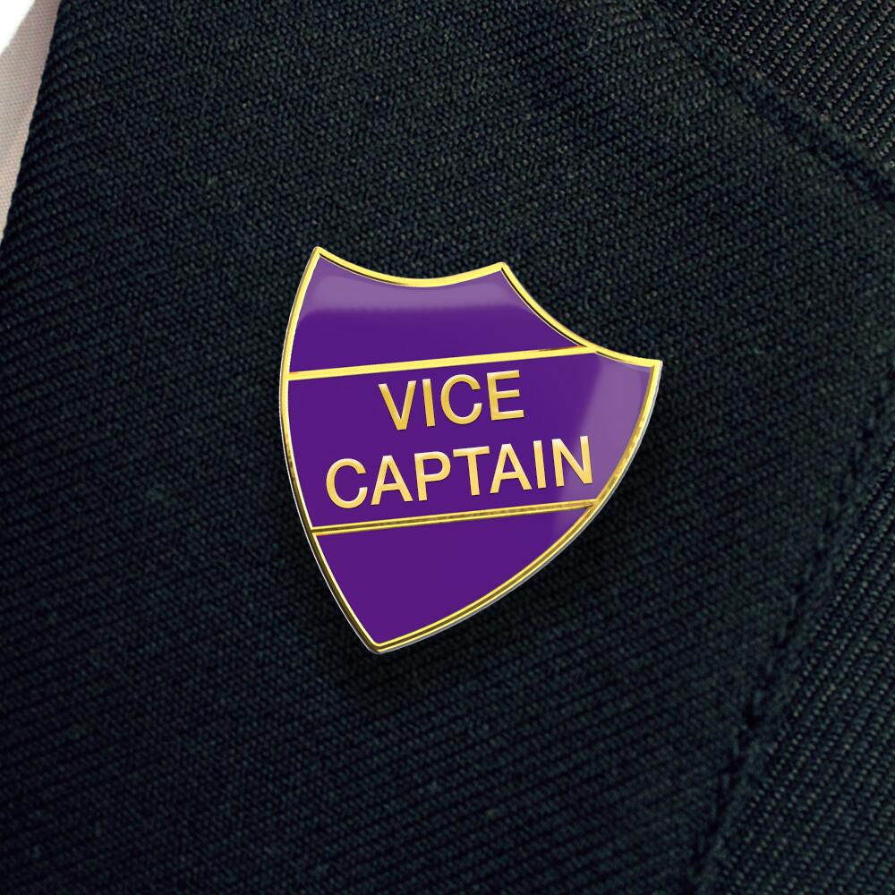 VICE CAPTAIN shield badge (pack of 5)