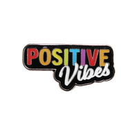 Positive Vibes Enamel Badge (Pack of 5)