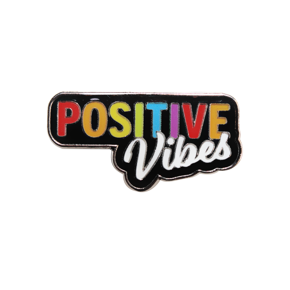 Positive Vibes Enamel Badge (Pack of 5)