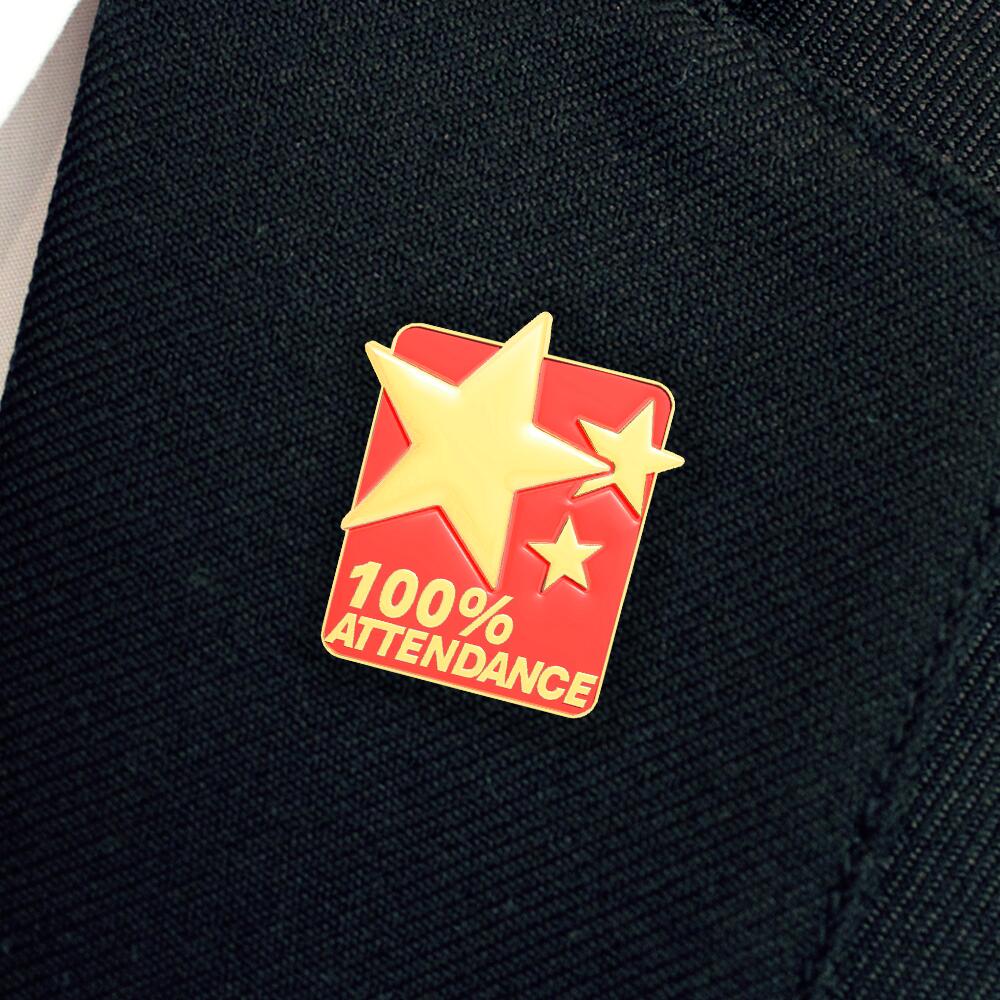 100% ATTENDANCE enamel badge (pack of 5) - Image 27