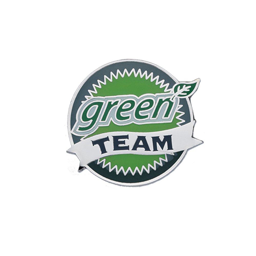 Green Team enamel badge  (pack of 5)