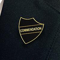 COMMENDATION shield badge (pack of 5)