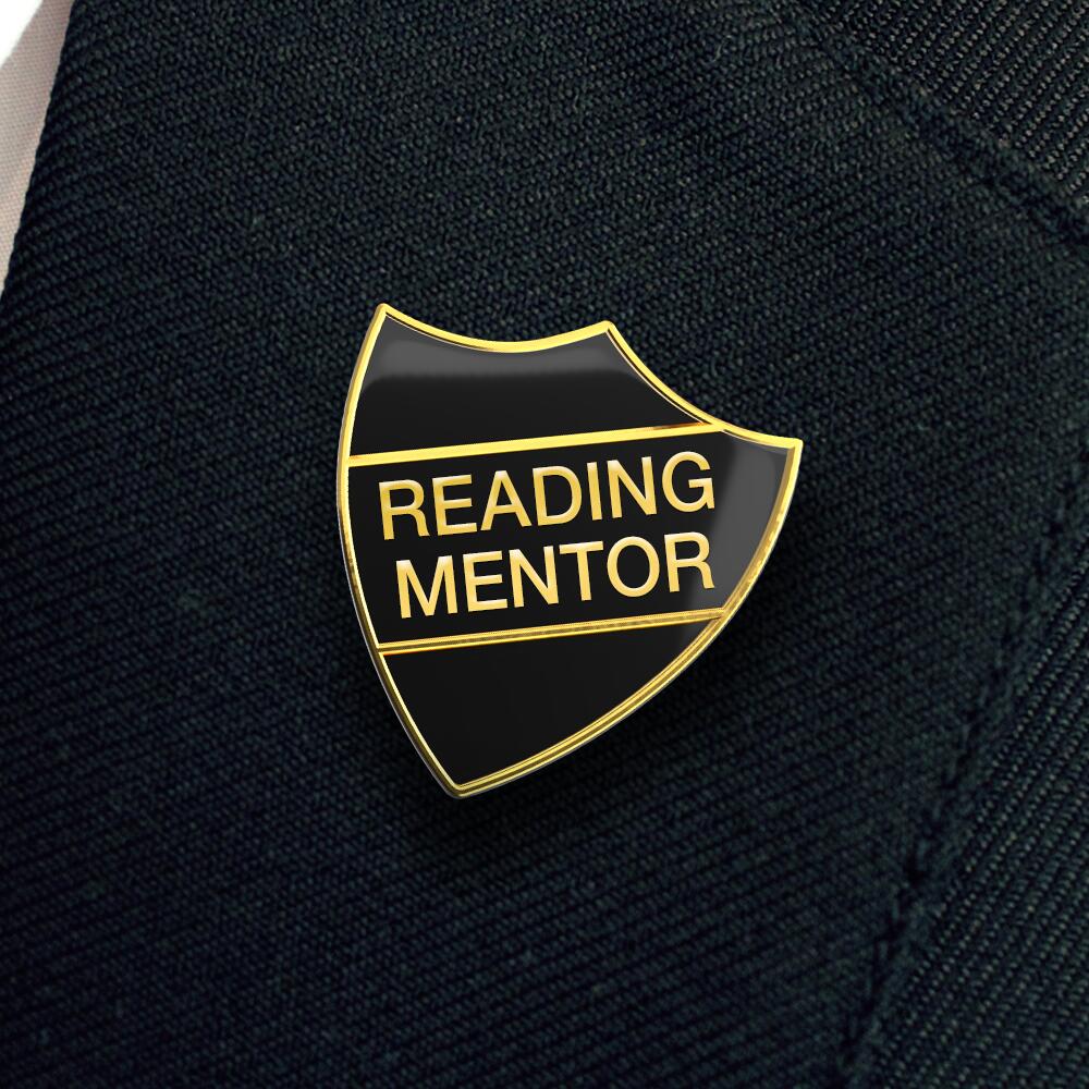 READING MENTOR shield badge (pack of 5)