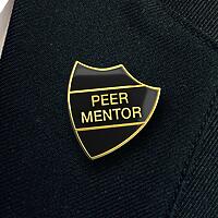 PEER MENTOR shield badge (pack of 5)