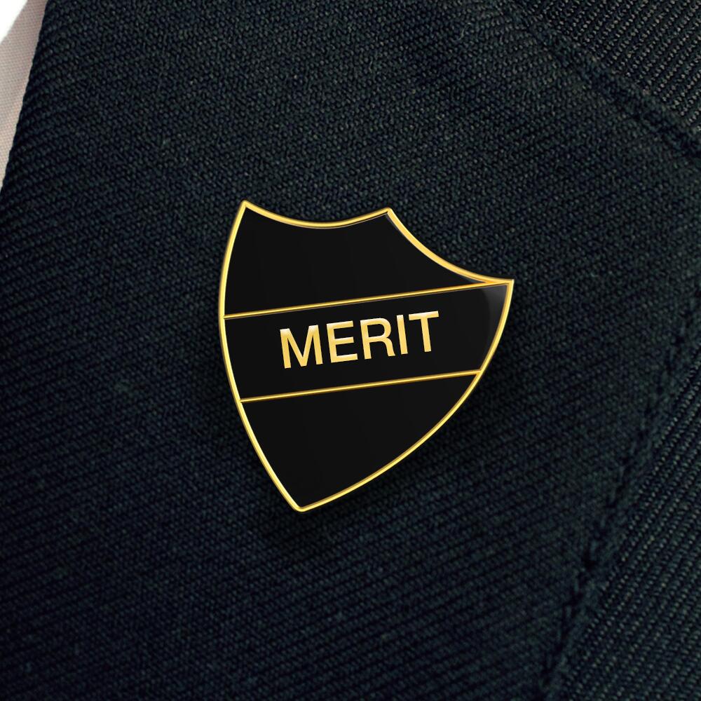 MERIT shield badge (pack of 5)