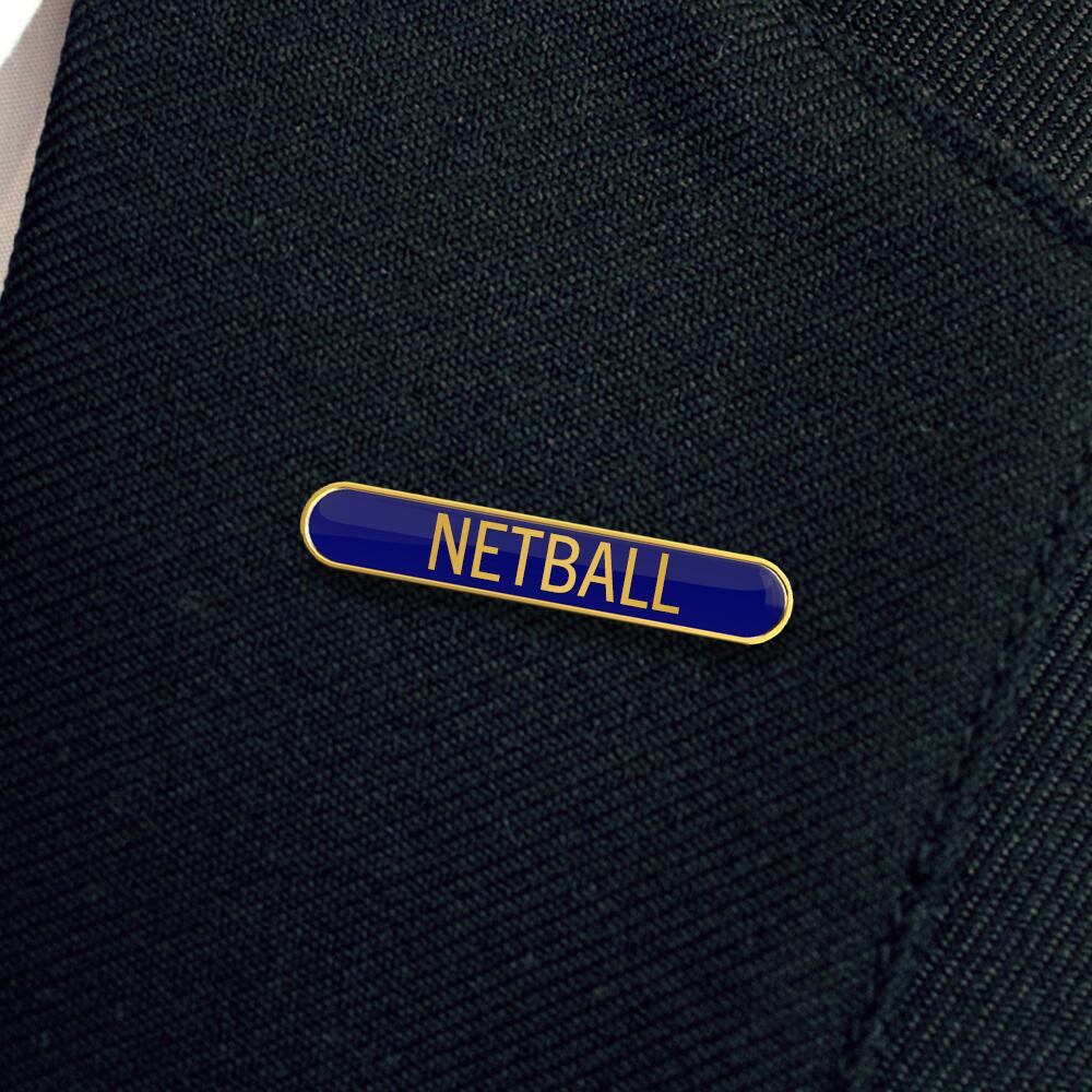 NETBALL bar badge (pack of 5)
