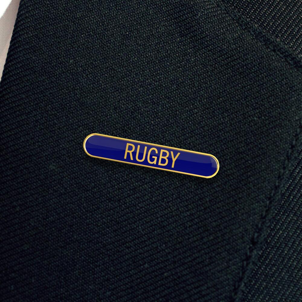 Rugby Enamel Badge (Blue) - Image 2