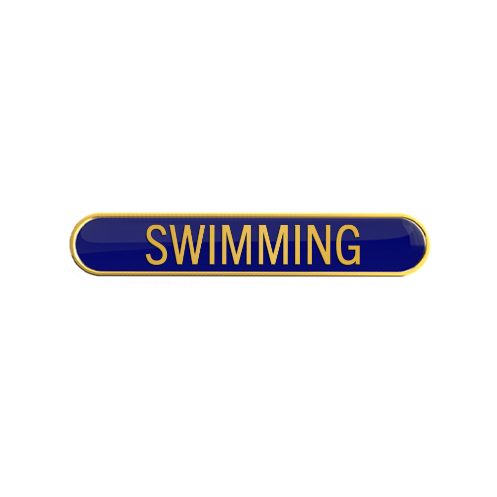 SWIMMING badge blue (pack of 5)