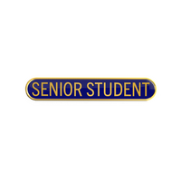SENIOR STUDENT badge blue (pack of 5)