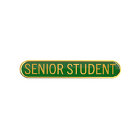 SENIOR STUDENT badge green (pack of 5)