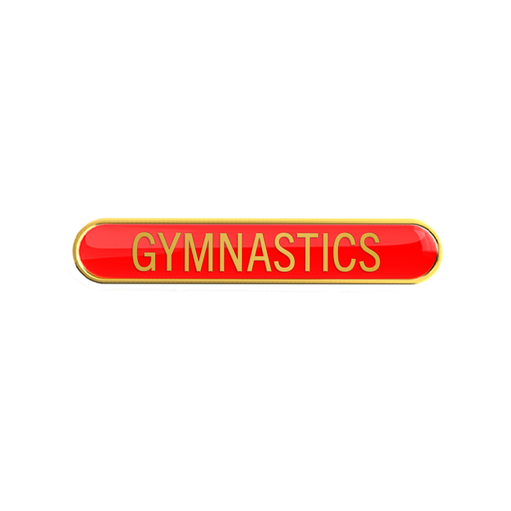 Gymnastics Enamel Badges (red)
