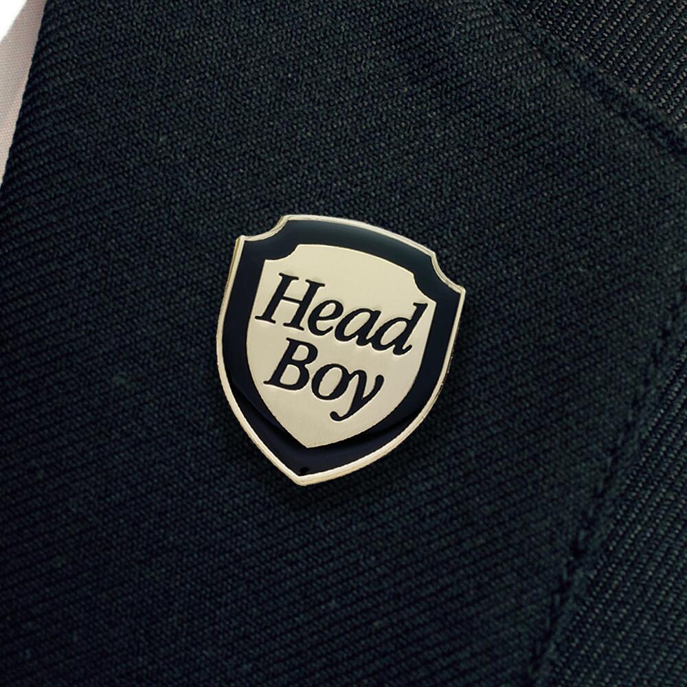 Head Boy Black & Gold Enamel Badge (Pack of 5) - Image 2
