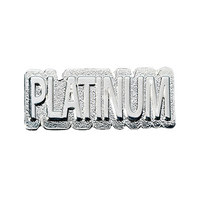 PLATINUM Shaped badge (pack of 5)