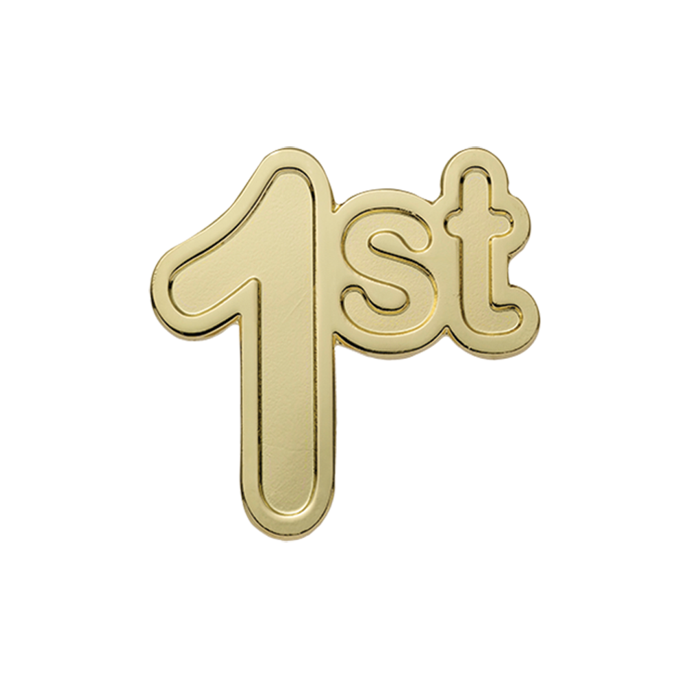 1st Gold badge (pack of 5)
