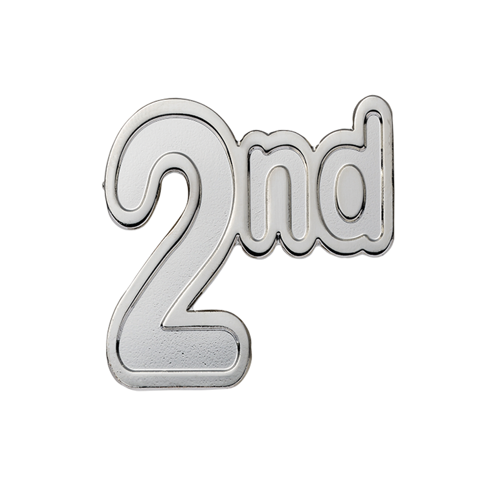 2nd Silver badge (pack of 5)
